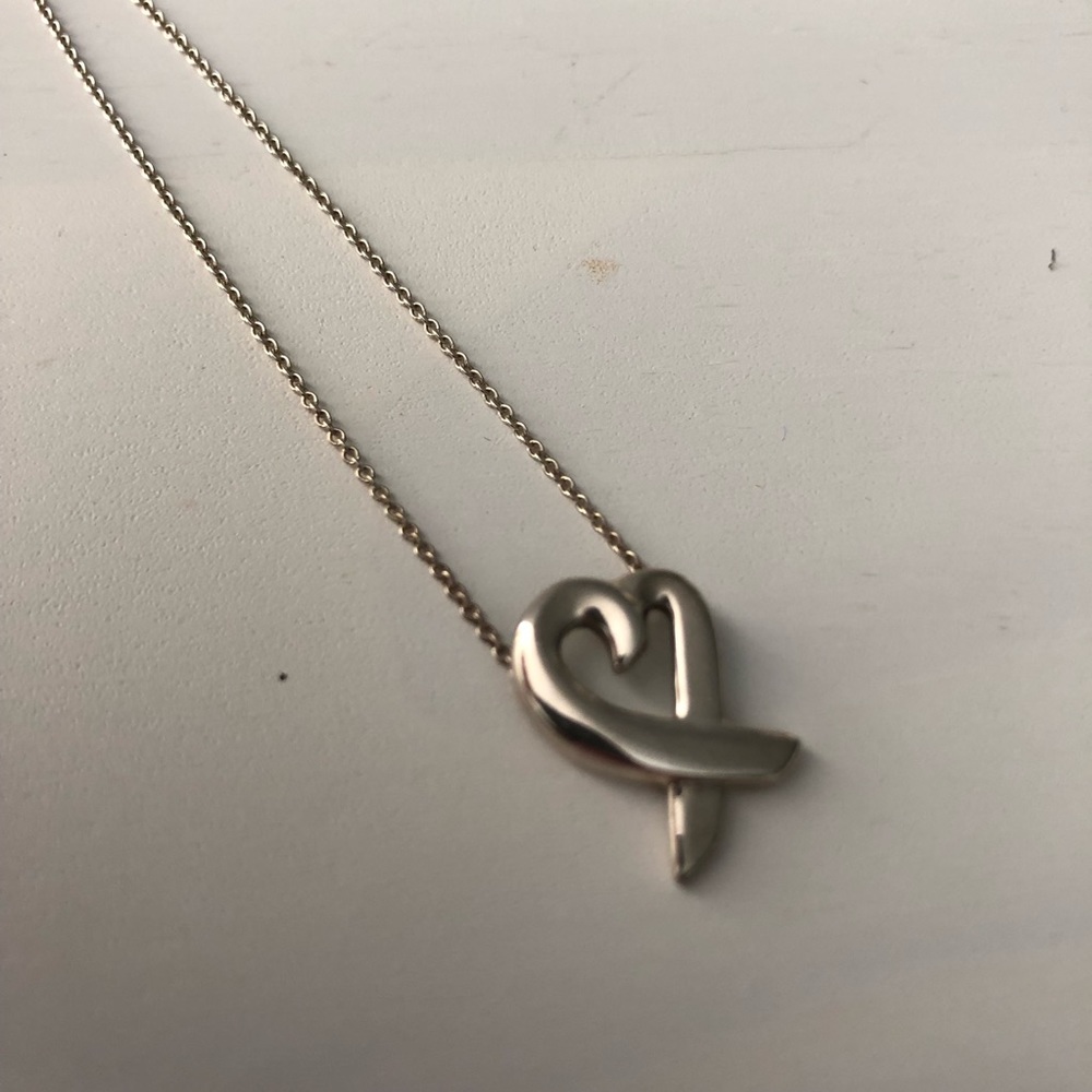Tiffany & Co. Silver Paloma Picasso Heart Necklace